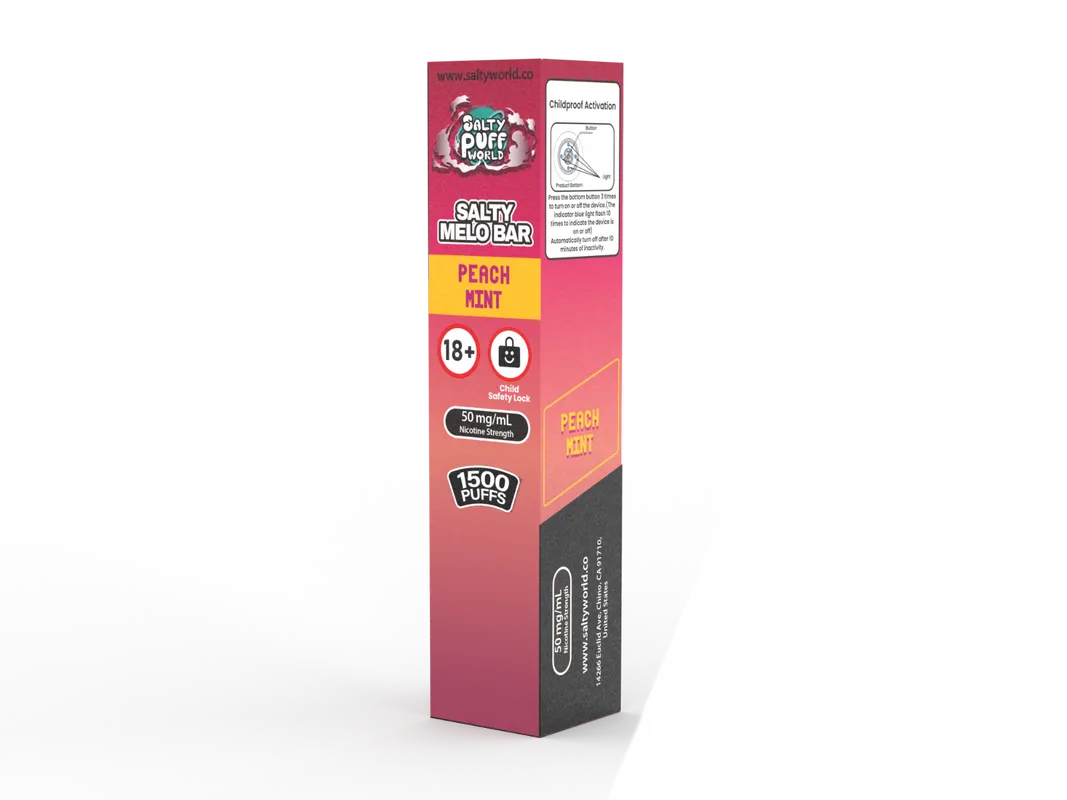 Peach Mint -Salty MELO Bar Disposable Vape